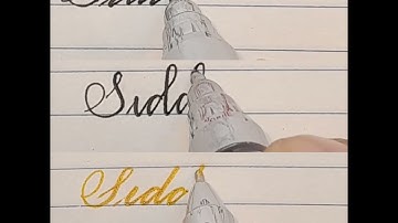 Name Req : Siddharth #calligraphy #handwriting #lettering #handlettering #shorts  #shortvideos