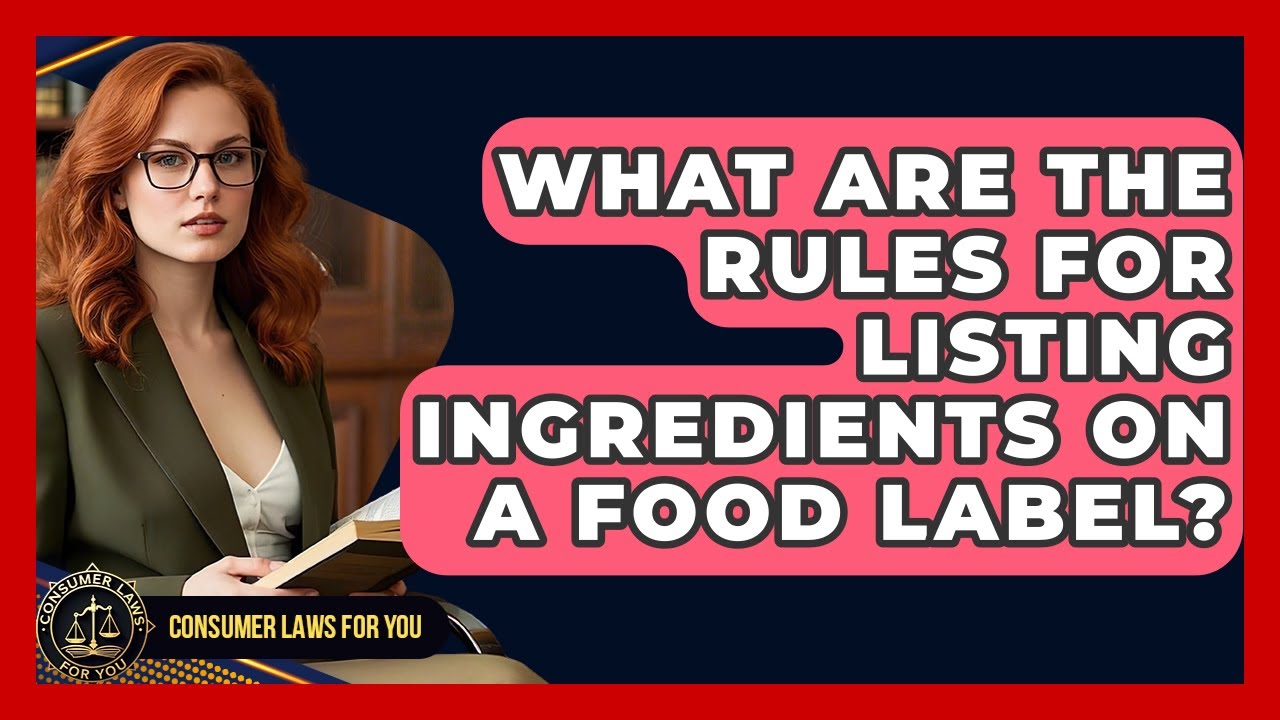 What Are The Rules For Listing Ingredients On A Food Label? - Consumer Laws For You