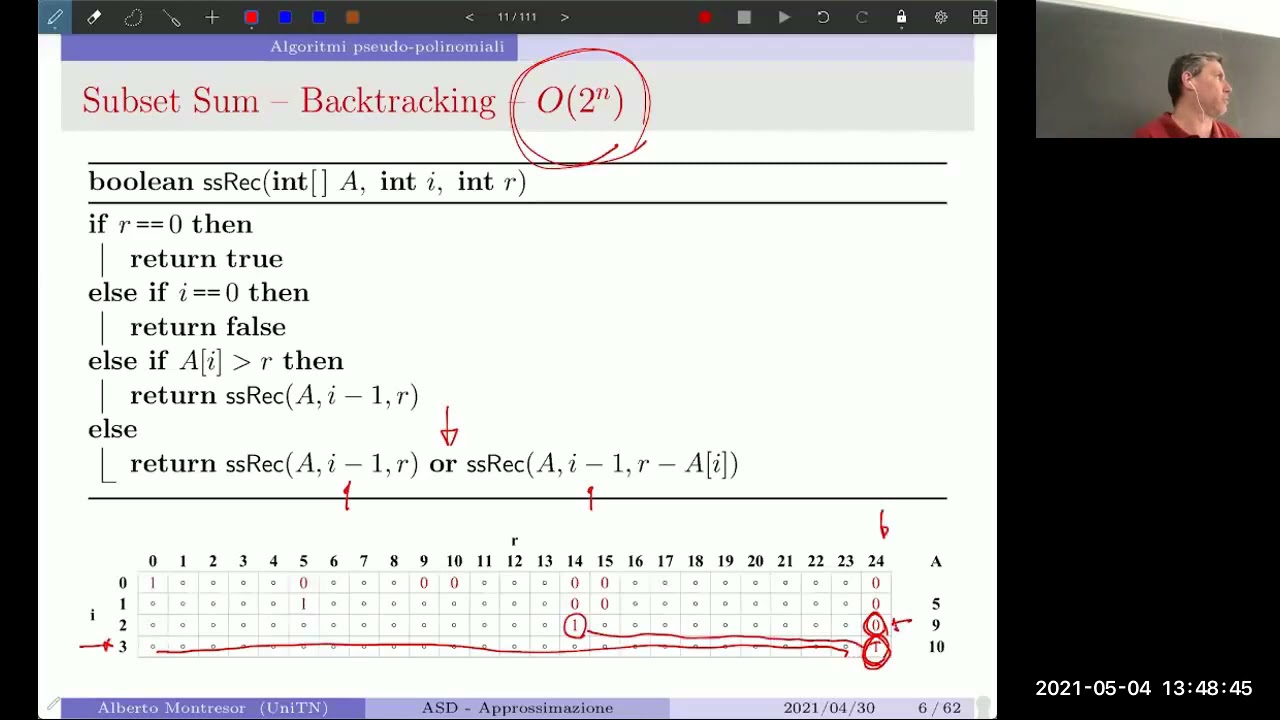 19 - Problemi intrattabili - Algoritmi pseudo-polinomiali