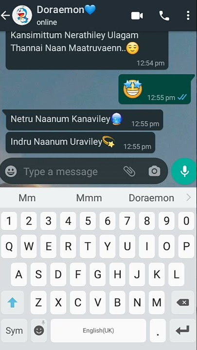 Doraemon💙|Title Song|Whatsapp Chat|NATPE THUNAI