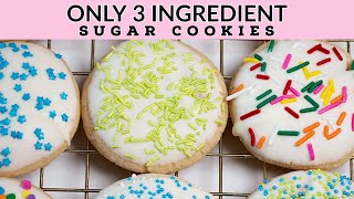 Only 3 Ingredients / Quick, Easy, Delicious Sugar Cookies. Perfect after school treats for kids