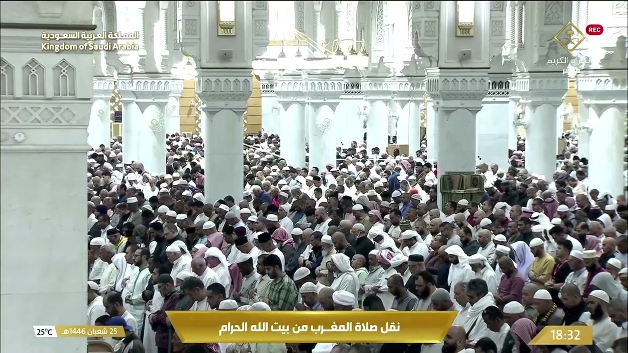 صلاة المغرب للشيخ ياسر الدوسري 25 شعبان 1446هـ