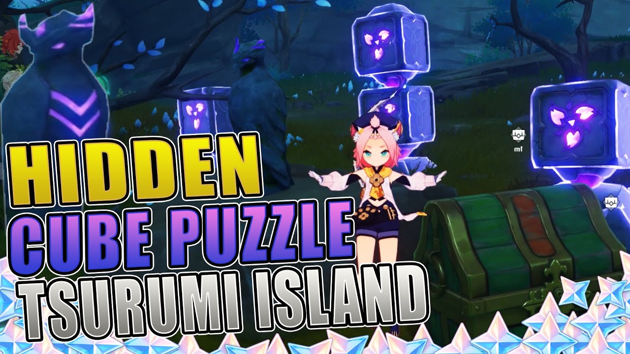 Hidden Cube Puzzle Thunderbird Statue Tsurumi Island Genshin Impact