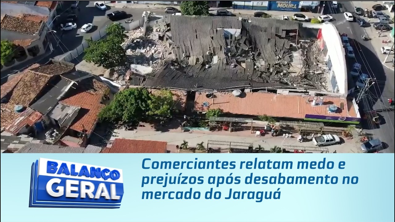 Comerciantes relatam medo e prejuízos após desabamento no mercado do Jaraguá