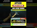 🚀 APSSB CGL/CHSL 2026 ENGLISH | Complete Preparation Batch