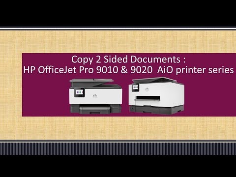 HP OfficeJet Pro 9010 | 9015 | 9018 | 9020 | 9025: Copy a 2 sided document with Auto Document Feeder