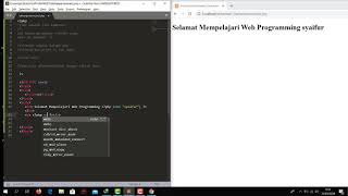 video pertemuan 2 Praktek Sintaks dasar PHP, Tipe Data, Operator, Variabel dan Konstanta