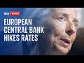 European central bank hikes interest rates again to 325