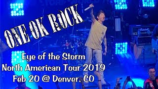ONE OK ROCK Eye of the Storm North America Tour 2019 @ Denver, CO (20190220)