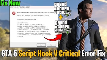 GTA 5 Script Hook V Critical Error FIXED ✅ | After GTA 5 New Update 2025 🚀