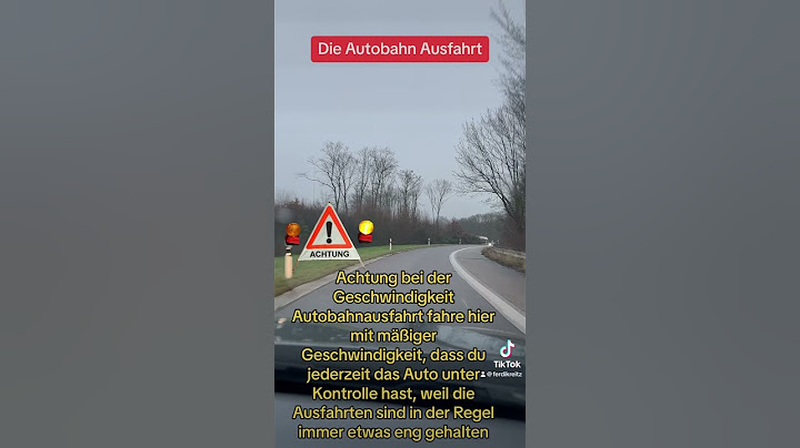 Mit welcher Geschwindigkeit fahre ich eigentlich aus der Autobahn raus?