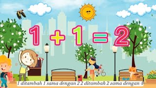 1+1=2 | satu ditambah satu | lagu anak indonesia | lirik lagu anak