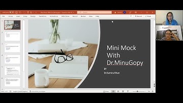 Mini Mock Part 3 MRCOG with Dr Minu Gopy By Dr Samira Khan