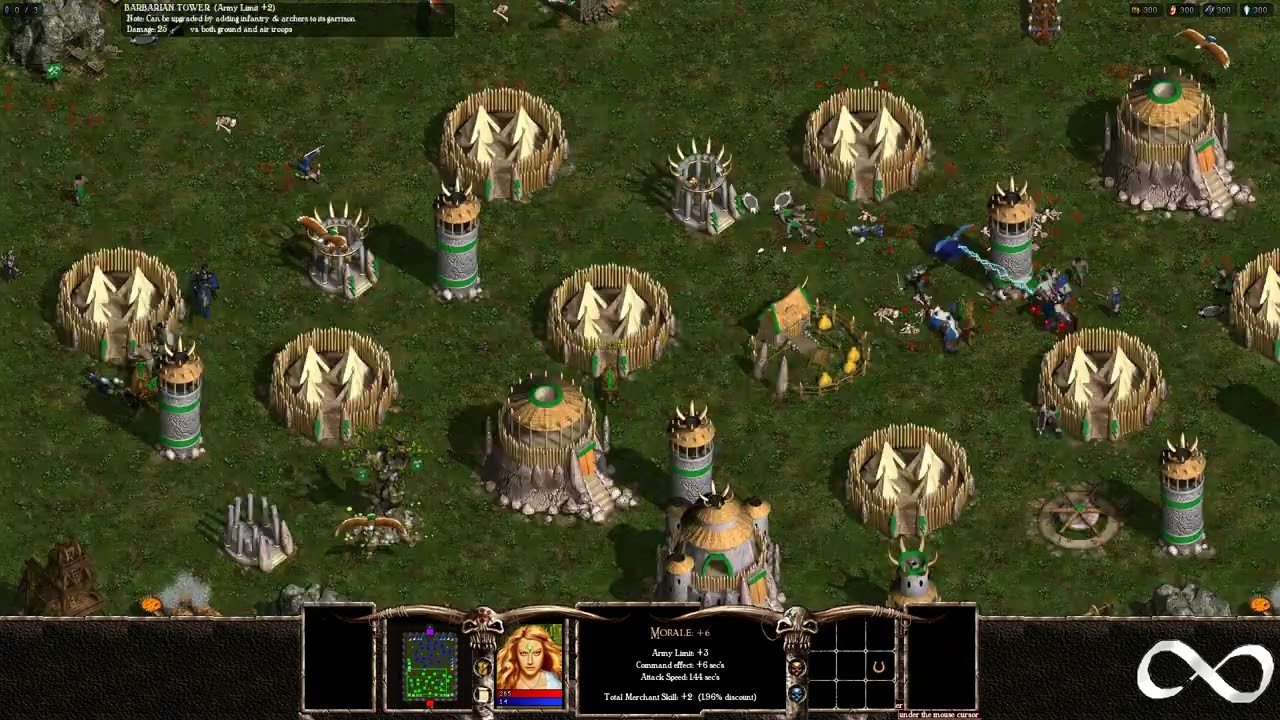 Warlords Battlecry III, AI Battle, Barbarian vs Knight