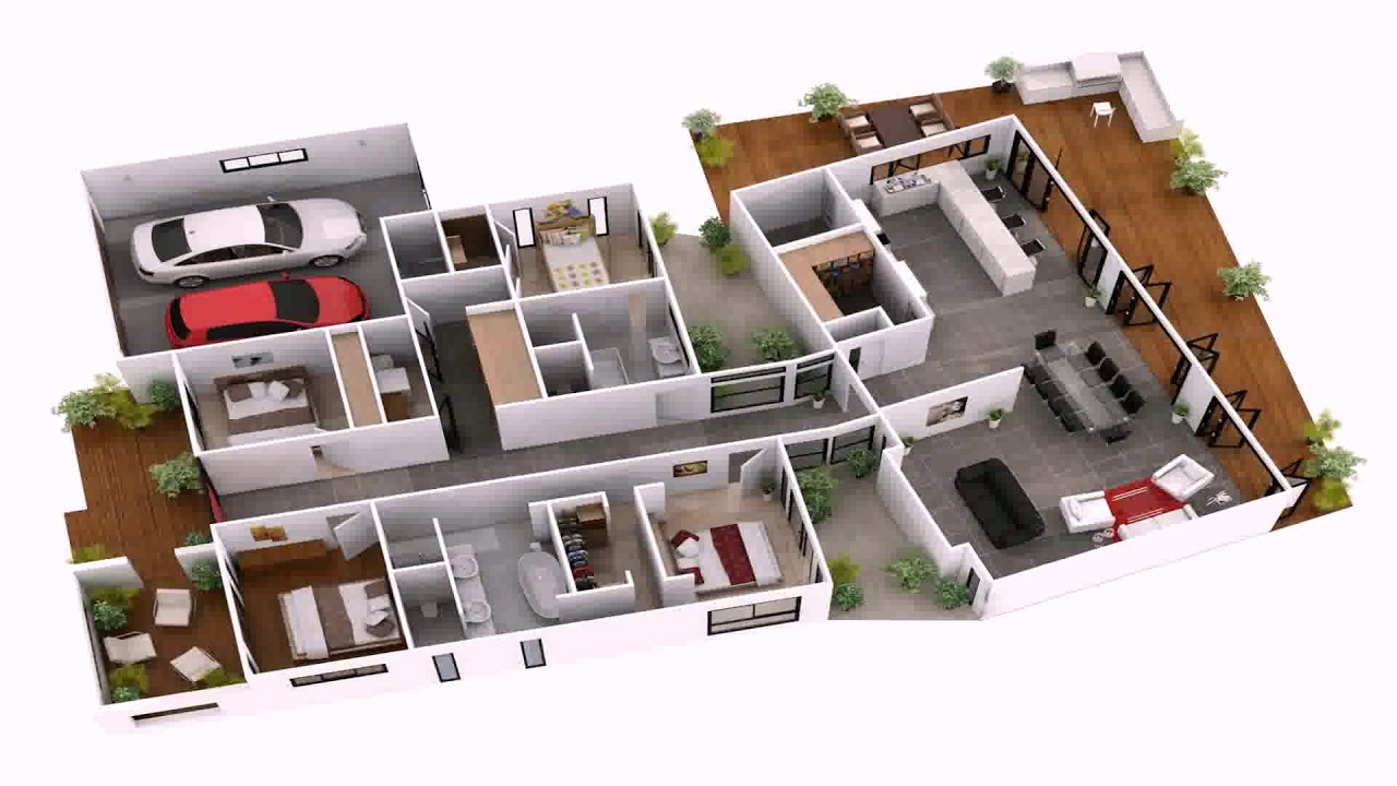 4 Bedroom House  Plans  Indian Style 3d Gif Maker  DaddyGif 