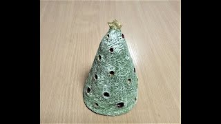 Светильник-Елка. Папье маше / Lamp-Christmas tree. Papier mache