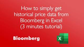 How to get historical stock price data from Bloomberg in Excel (3 minutes tutorial) screenshot 5