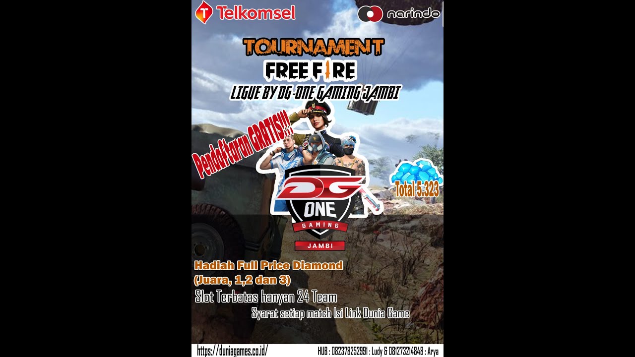 🔴 [ LIVE ] FREEFIRE | TOUR LEAGUE DG ONE GAMING JAMBI - YouTube