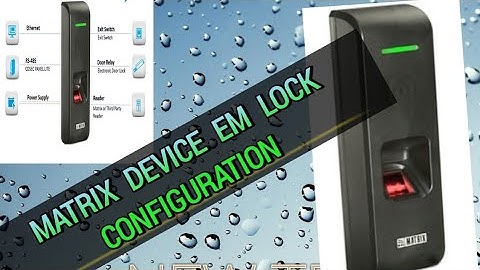 Model: Cosec Path DCCE MATRIX DEVICE EM LOCK CONFIGURATION
