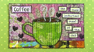 Mixed Media Index Card ICAD - Coffee