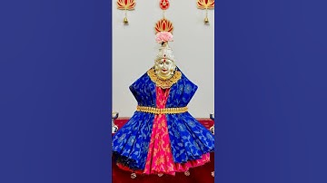 Varalakshmi Saree draping with 2 Blouse pieces | Easy and Quick Goddess decoration #shorts #ytshorts