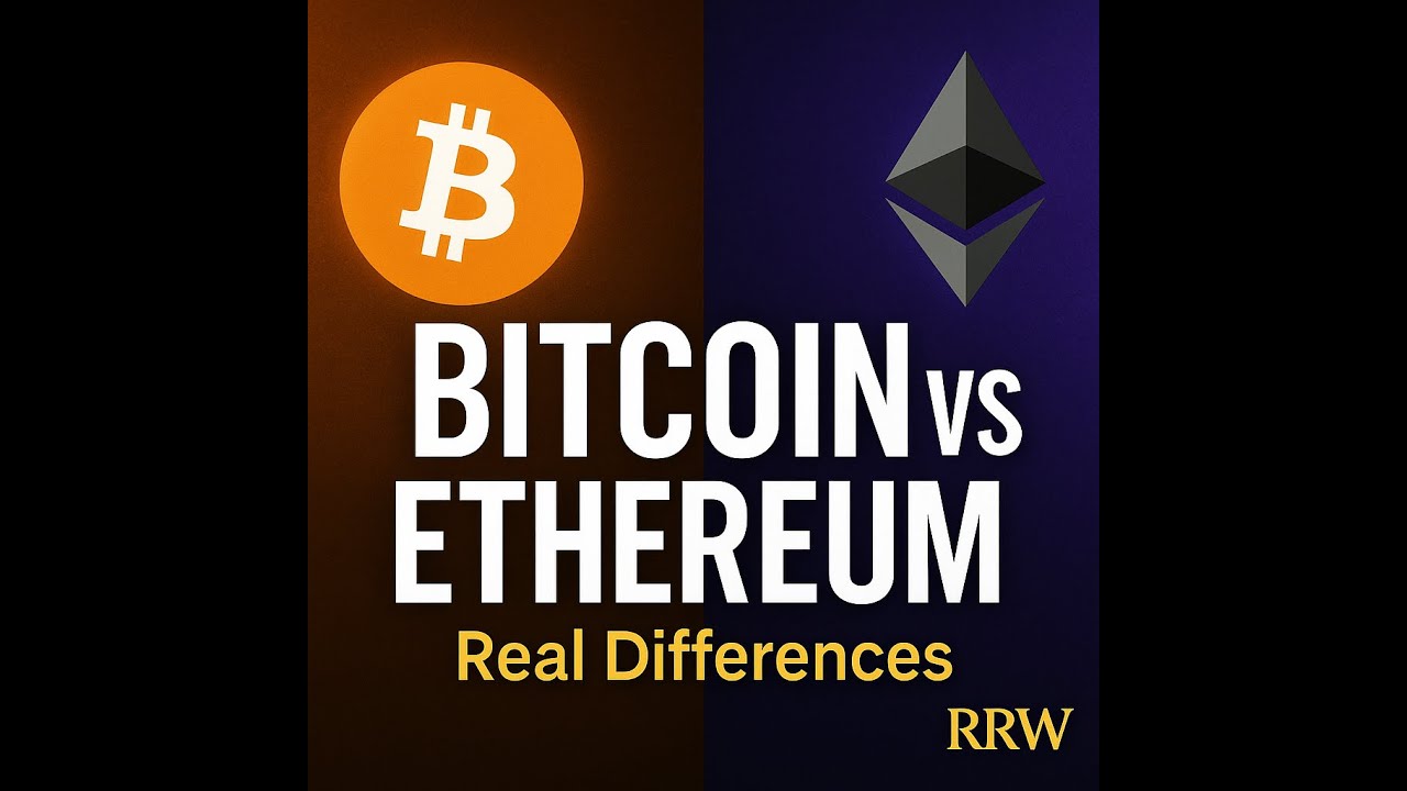 Bitcoin vs Ethereum (The Real Differences Explained Simply)