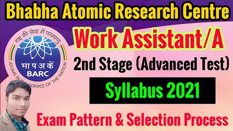 BARC Work Assistant Syllabus 2021 | BARC work assistant 2nd Stage Syllabus 2021 | BARC Syllabus 2021