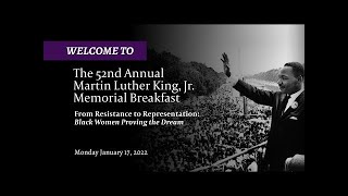 The Breakfast — 52nd Annual Martin Luther King Jr. Memorial Breakfast