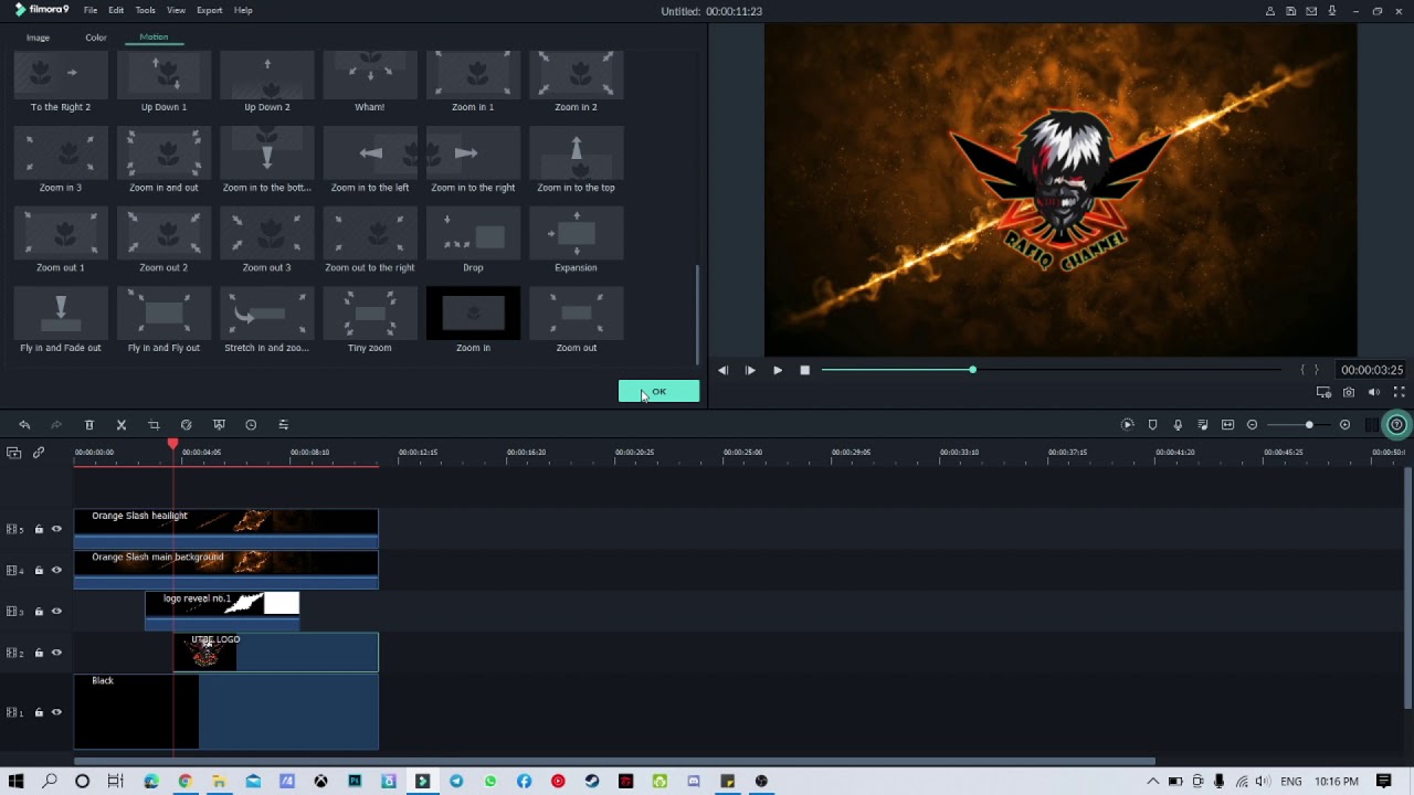 Make An Amazing Cinematic Gaming intro | Slash Logo Reveal| | Filmora 9 ...