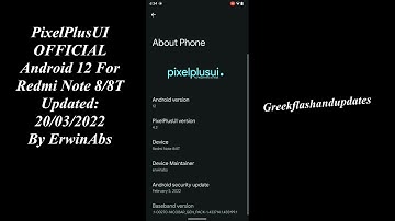 PixelPlusUI OFFICIAL Android 12 For Redmi Note 8/8T