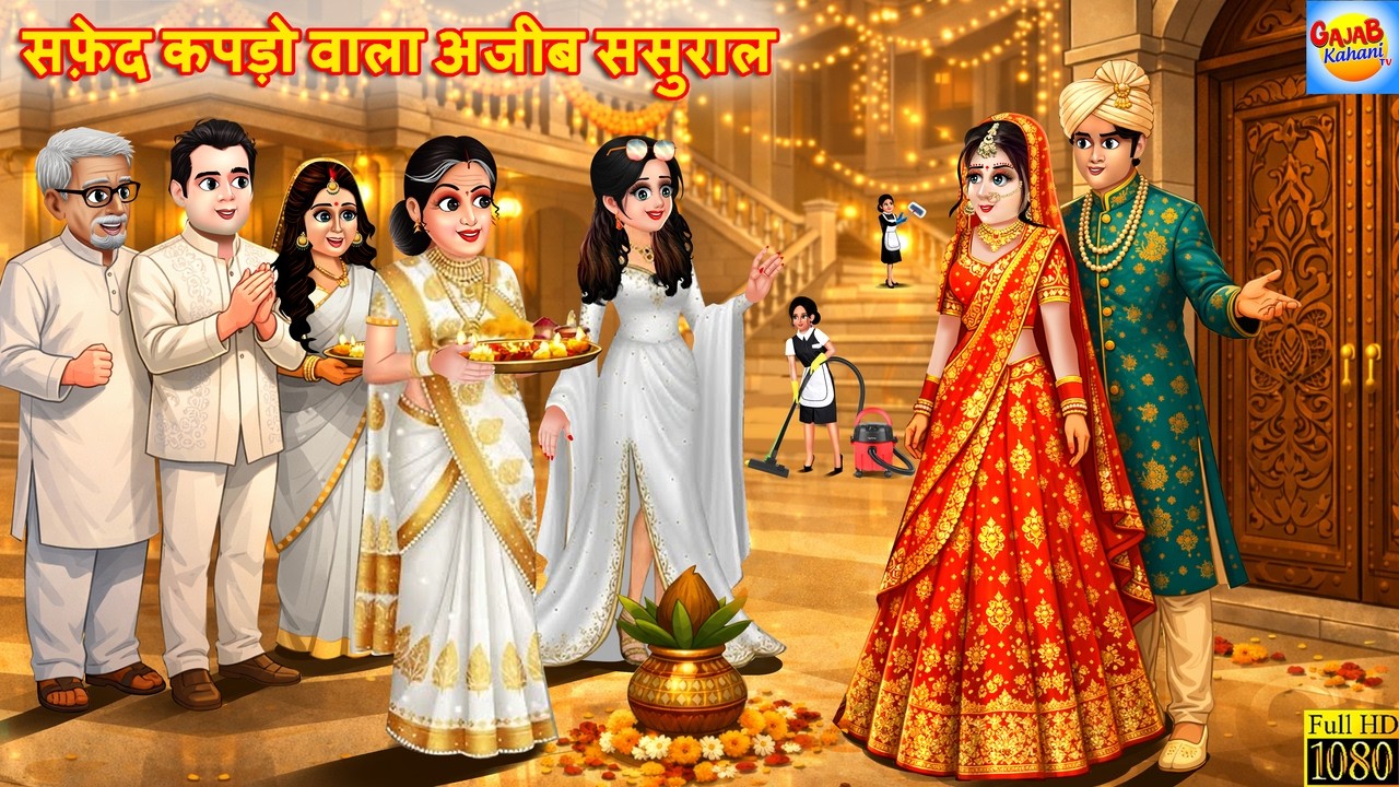 सफेद कपड़ो वाला अजीब ससुराल | Safed Kapdo Wala Ajeeb Sasural | Hindi Kahani | Moral Stories | Cartoon