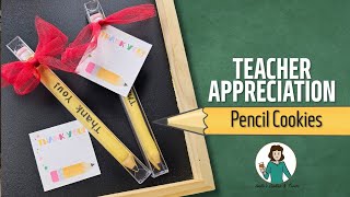 Skinny Pencil Cookies ✏️ Easy Teacher Appreciation Sugar Cookie Decorating Tutorial