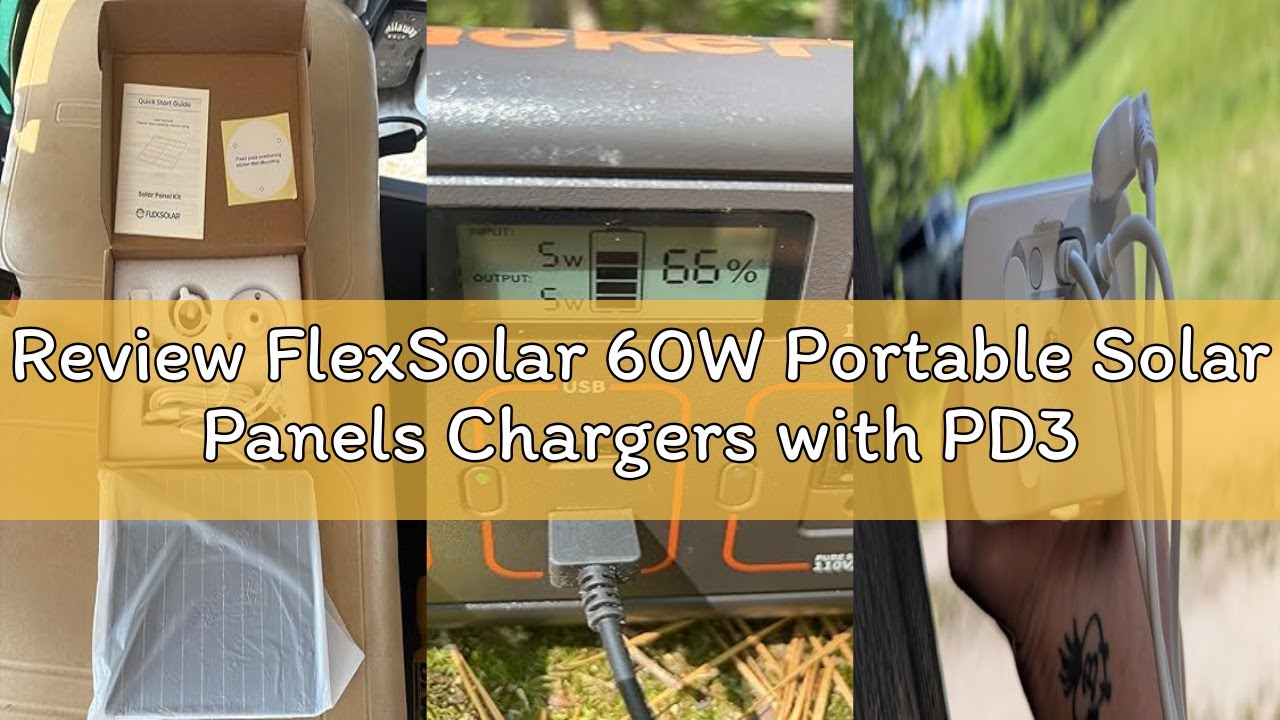 FlexSolar Panneau Solaire Pliable 60W ETFE - Chargeur Portable USB-C PD 45W Pour Camping Et Voyage