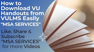 How to Download VU Handouts, how to download vu books, vu handouts,vu books,vulms handouts,#vu #lms screenshot 2