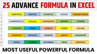 OMG🔥Microsoft excel all formulas | How to use advance formula and functions in Excel | Excel Formula