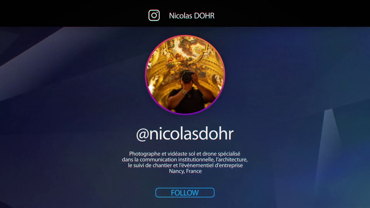 Nicolas DOHR  - Présentation de mon compte Instagram