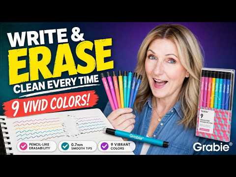 Grabie Erasable Gel Pens Review, 9 Colors That Actually Erase Without Smudging