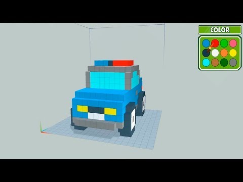 Police Car Puzzle and Painting - Game for kids - Qbics Maker.