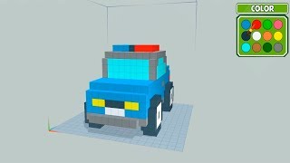 Police Car Puzzle and Painting - Game for kids - Qbics Maker. screenshot 5