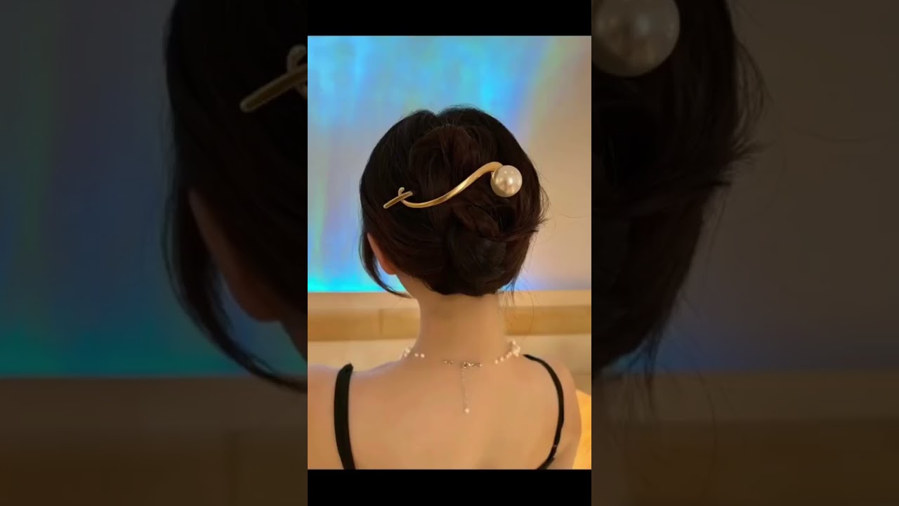 Korean Style Elegant Pearl Hair Clip 🔥Product Link in Description & Comments!🔥