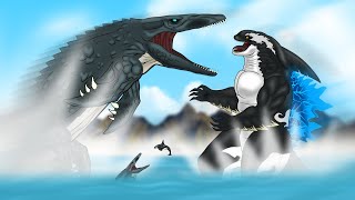 ORCAZILLA vs. MOSASAURUS KAIJU! | Battle under the sea : PANDY Godzilla