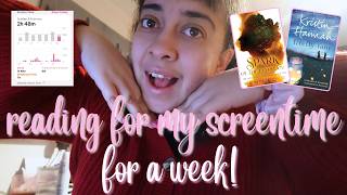 spend the week reading for my screentime with me! || spoiler free reading vlog 🎀