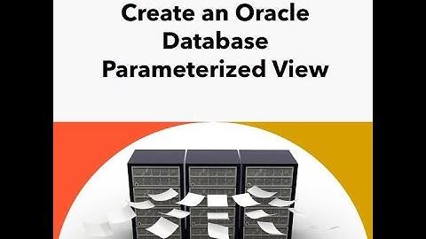 Oracle Parameterized Views