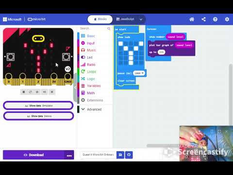 Quest 6: Onboard Microphone & Graph Microsoft MakeCode for micro:bit