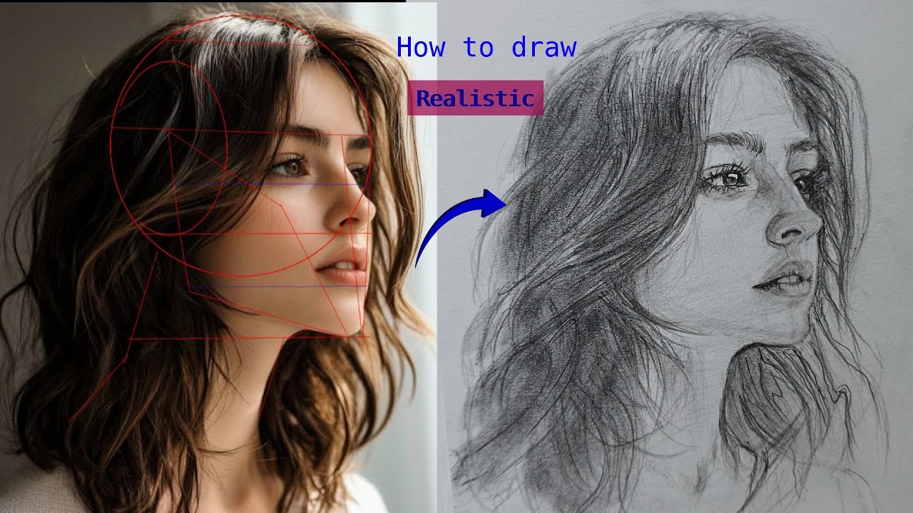 Realistic drawing tutorial. Step by step drawing #drawingtutorial # ...