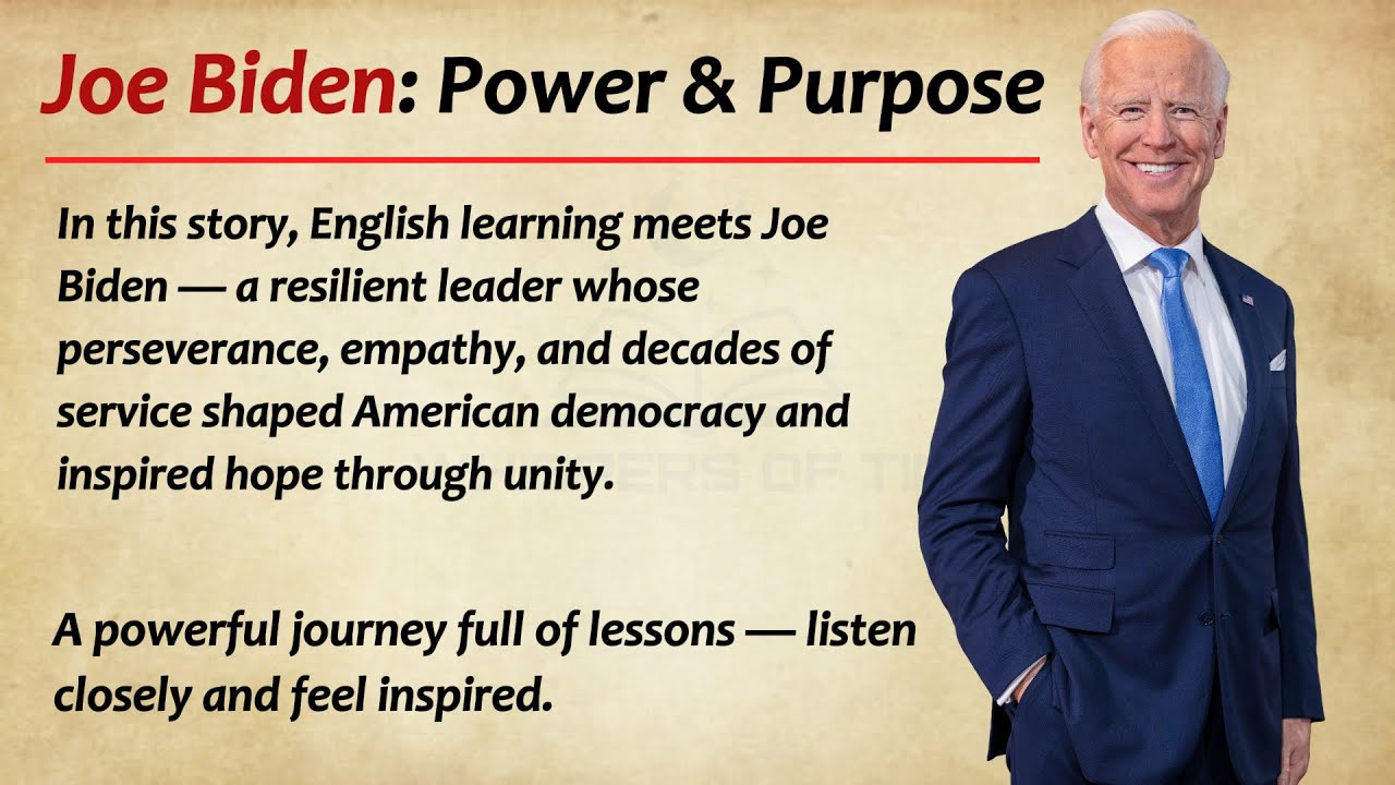 Joe Biden's Life Story | Learn English Through Story | Graded Reader | English Listening Practice ✅
