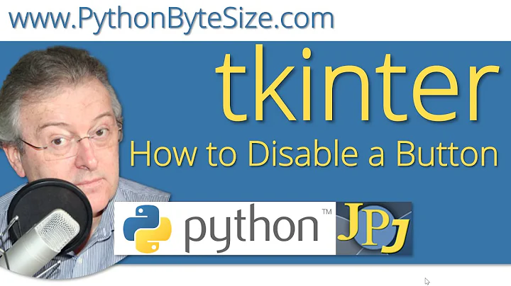 tkinter How to Disable a Button