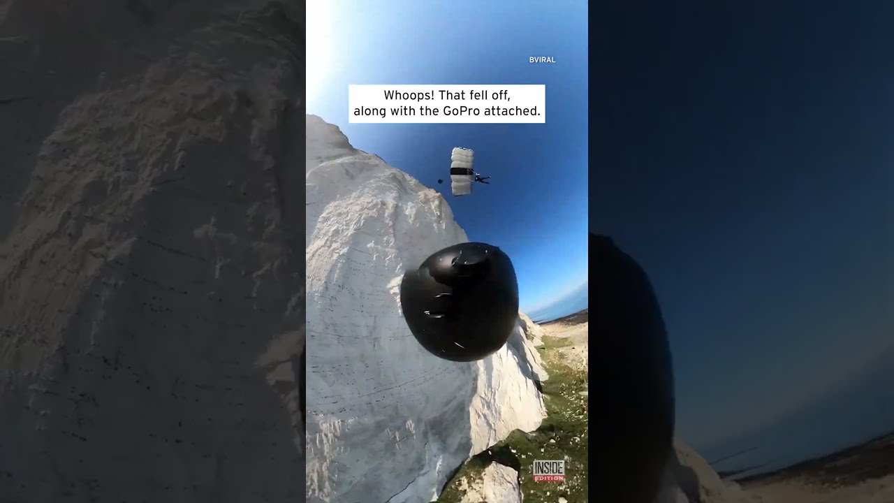 Man S GoPro Comes Loose But Still Captures His Free Fall From Cliff Shorts
