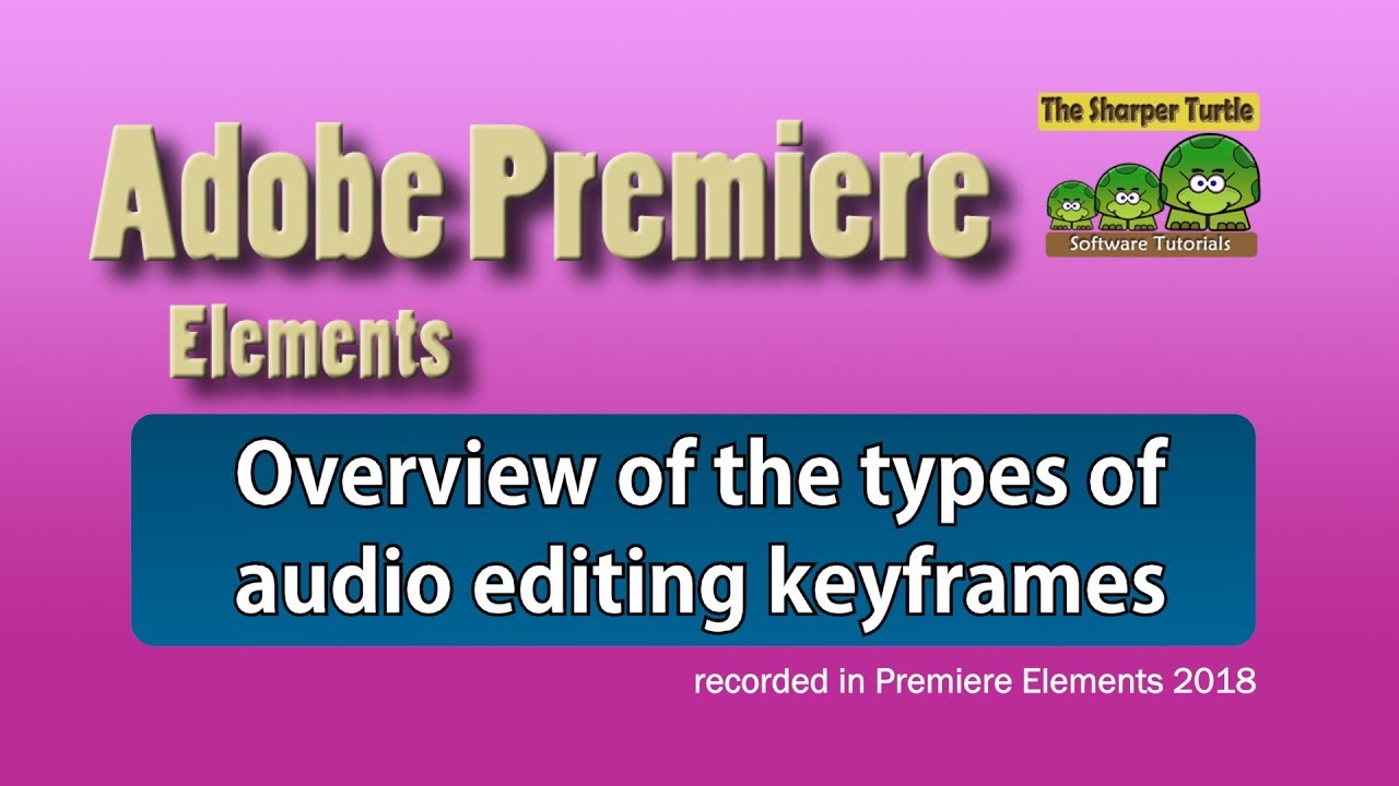 elements apartments Premiere Elements - Overview of the types of audio editing keyframes