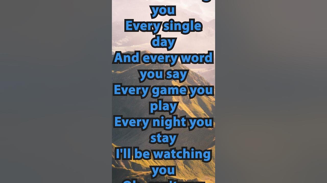 The Police - Every Breath You Take | Lyrics Scrolling